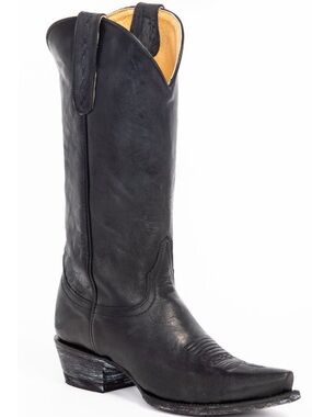 Idyllwind Black Leather Western Knee-High Cowboy Boots